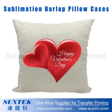 Sublimation Blank Burlap Pillow Cases (two sides printing)